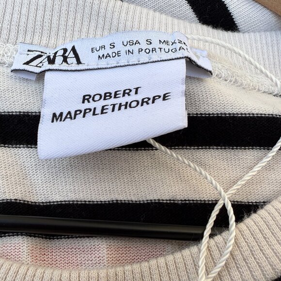 EUC Zara Robert Mapplethorpe Embrace 100% Cotton Striped Top Limited Edition - Picture 9 of 9